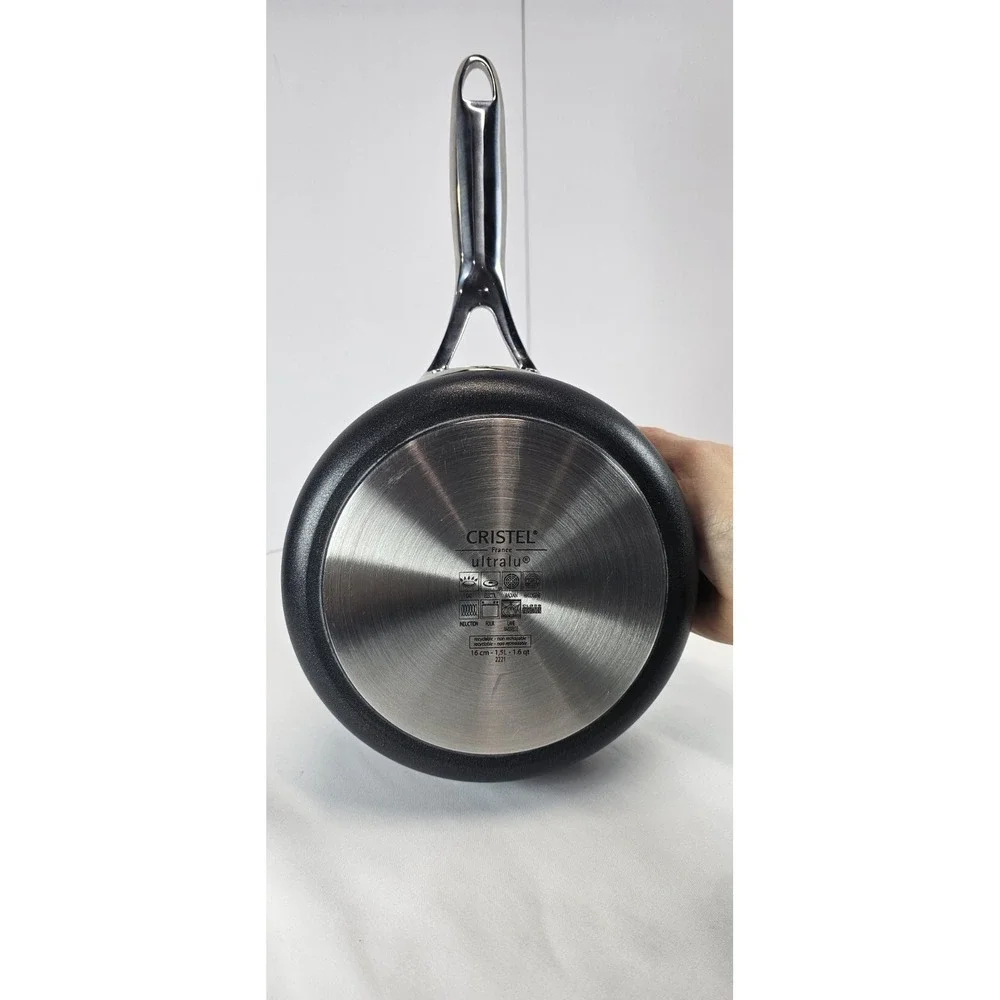 Cristel France 16cm Saucepan w/ Lid Nonstick Induction 1.6 Qt Cookware